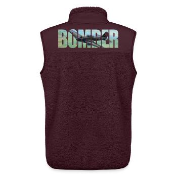 Bomber IL-2 - Unisex Sherpaweste von Stanley/Stella - Maroon - Hinten - AI Model Male 178 light (178cm)