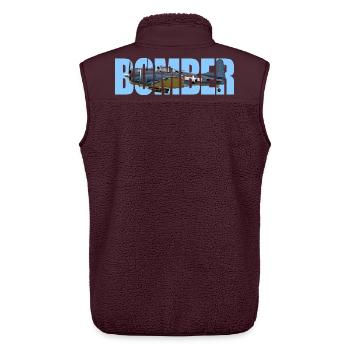 Bomber SBD Dauntless - Unisex Sherpaweste von Stanley/Stella - Maroon - Hinten - AI Model Male 178 light (178cm)