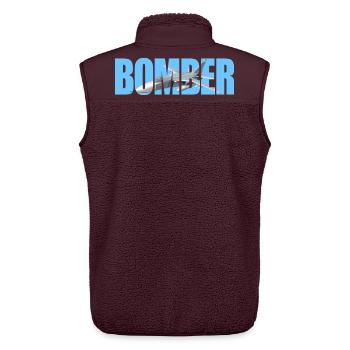 Bomber Su-24 - Unisex Sherpaweste von Stanley/Stella - Maroon - Hinten - AI Model Male 178 light (178cm)