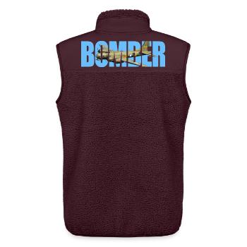 Bomber B-17 Flying Fortress - Unisex Sherpa Gilet by Stanley/Stella - maroon - Back - AI Model Male 178 light (178cm)