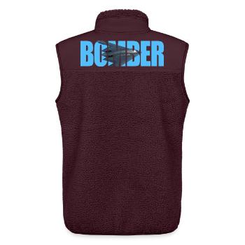 Bomber B-2 Spirit - Unisex Sherpaweste von Stanley/Stella - Maroon - Hinten - AI Model Male 178 light (178cm)