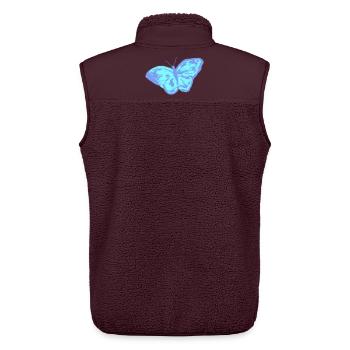 Butterfly - Unisex Sherpa Gilet by Stanley/Stella - maroon - Back - AI Model Male 178 light (178cm)