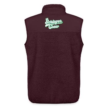 Schlager Crew | Farben änderbar - Unisex Sherpaweste von Stanley/Stella - Maroon - Hinten - AI Model Male 178 light (178cm)