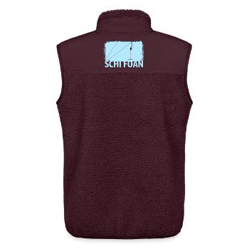 Ankerlift | Schi Foan, Ski, Wintersport, Skiurlaub - Unisex Sherpaweste von Stanley/Stella - Maroon - Hinten - AI Model Male 178 light (178cm)