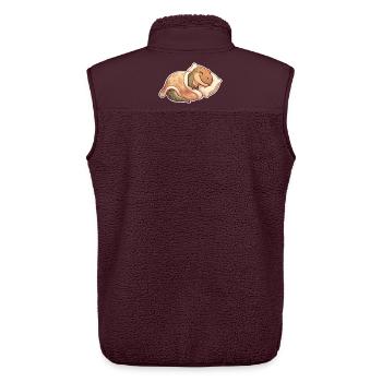 T Rex Schlafen - Unisex Sherpaweste von Stanley/Stella - Maroon - Hinten - AI Model Male 178 light (178cm)