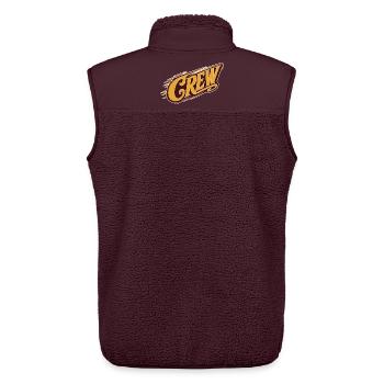 Crew - Unisex Sherpaweste von Stanley/Stella - Maroon - Hinten - AI Model Male 178 light (178cm)