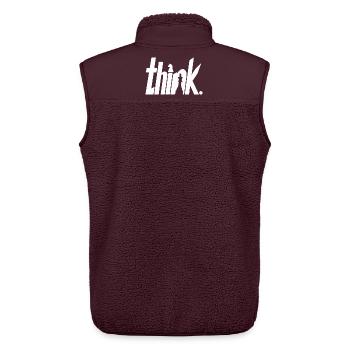 Schach Think - Unisex Sherpaweste von Stanley/Stella - Maroon - Hinten - AI Model Male 178 light (178cm)