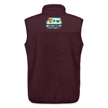Spanien und Bulgarien Flagge 100% genial - Unisex Sherpaweste von Stanley/Stella - Maroon - Hinten - AI Model Male 178 light (178cm)