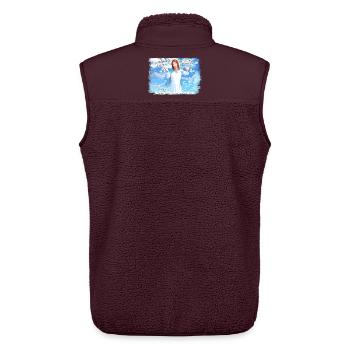 Mariä Himmelfahrt in Cielo - Madonna - Unisex Sherpaweste von Stanley/Stella - Maroon - Hinten - AI Model Male 178 light (178cm)