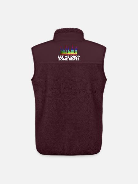 DJ Music - Unisex Sherpa Gilet by Stanley/Stella - maroon