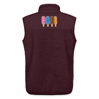 Water ice for children - Unisex Sherpa Gilet by Stanley/Stella - maroon - Back - AI Model Male 178 light (178cm)