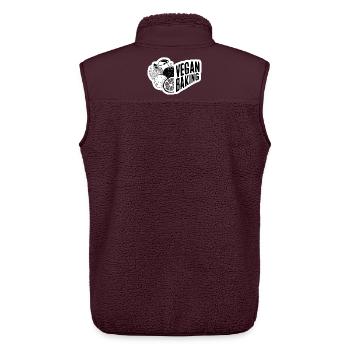 Vegan Backen Gesunde Küche - Unisex Sherpaweste von Stanley/Stella - Maroon - Hinten - AI Model Male 178 light (178cm)