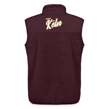 Cologne - because it's your city! - Unisex Sherpa Gilet by Stanley/Stella - maroon - Back - AI Model Male 178 light (178cm)