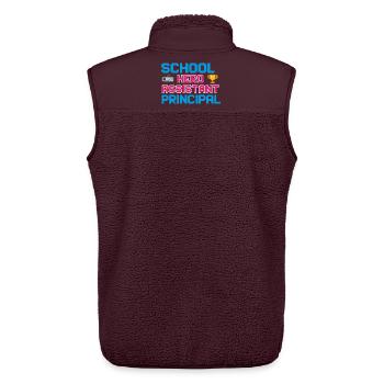 Directeur adjoint de l’école Hero Gaming - Veste sans manches sherpa unisexe Stanley/Stella - maroon - Dos - AI Model Male 178 light (178cm)