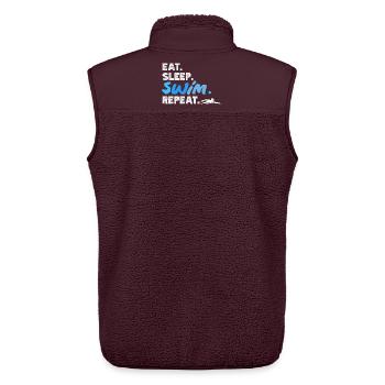 Lustige Schwimmer Sprüche & Schwimmverein Design - Unisex Sherpaweste von Stanley/Stella - Maroon - Hinten - AI Model Male 178 light (178cm)