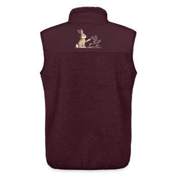 Hase Kaninchen Tiermotiv lustig Strichzeichnung - Unisex Sherpaweste von Stanley/Stella - Maroon - Hinten - AI Model Male 178 light (178cm)