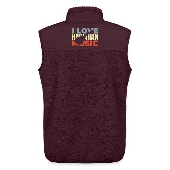 Musique hawaïenne - Veste sans manches sherpa unisexe Stanley/Stella - maroon - Dos - AI Model Male 178 light (178cm)