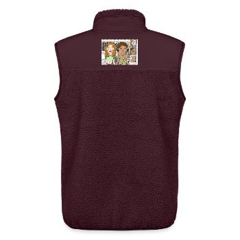 Künstlerische Design Frauenpower - Unisex Sherpaweste von Stanley/Stella - Maroon - Hinten - AI Model Male 178 light (178cm)