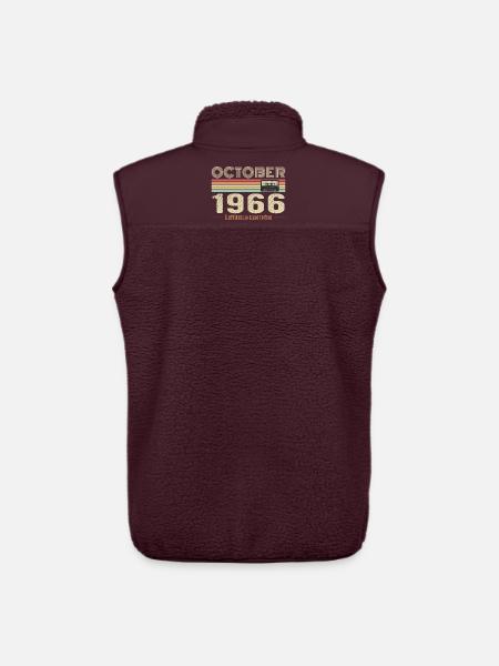Birthday October 1966 - Birthday October 1966 - Unisex Sherpa Gilet by Stanley/Stella - maroon