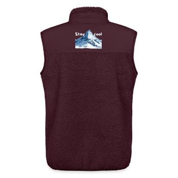 Berglandschaft Stay Cool - Unisex Sherpaweste von Stanley/Stella - Maroon - Hinten - AI Model Male 178 light (178cm)