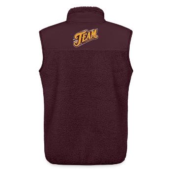 Team - Unisex Sherpaweste von Stanley/Stella - Maroon - Hinten - AI Model Male 178 light (178cm)