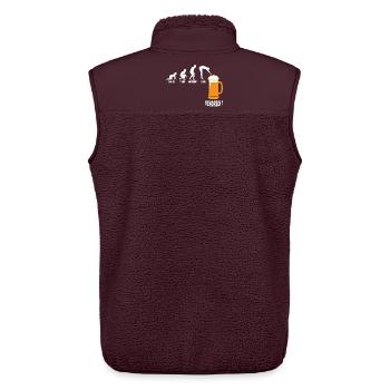 Arbeitswoche um Freitag, Bier - Unisex Sherpaweste von Stanley/Stella - Maroon - Hinten - AI Model Male 178 light (178cm)