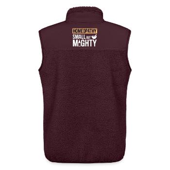 Zertifizierte Klinische Verdünnungsspezialistenbekleidung - Unisex Sherpaweste von Stanley/Stella - Maroon - Hinten - AI Model Male 178 light (178cm)