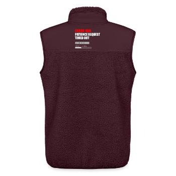 Fehler 408 Patience Timeout-Grafik - Unisex Sherpaweste von Stanley/Stella - Maroon - Hinten - AI Model Male 178 light (178cm)