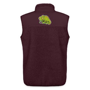 Chameleon Gamer Controller Videospiel-Maskottchen - Unisex Sherpaweste von Stanley/Stella - Maroon - Hinten - AI Model Male 178 light (178cm)