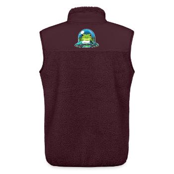 Frog Spaceship Space - Unisex Sherpa Gilet by Stanley/Stella - maroon - Back - AI Model Male 178 light (178cm)