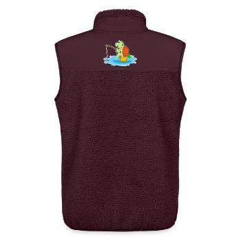 Turtle Angler Fishing Rod Fishing Rod - Unisex Sherpa Gilet by Stanley/Stella - maroon - Back - AI Model Male 178 light (178cm)