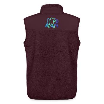 Eishockey Silhouette Jungen Eishockeyspieler - Unisex Sherpaweste von Stanley/Stella - Maroon - Hinten - AI Model Male 178 light (178cm)