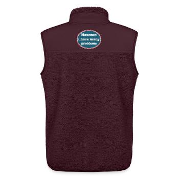 Houston i have many problems - Unisex Sherpaweste von Stanley/Stella - Maroon - Hinten - AI Model Male 178 light (178cm)