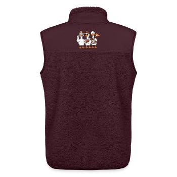 Team Ducks Football Trio - Unisex Sherpa Gilet by Stanley/Stella - maroon - Back - AI Model Male 178 light (178cm)