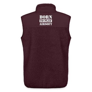 Born to Play Airsoft - Unisex Sherpaweste von Stanley/Stella - Maroon - Hinten - AI Model Male 178 light (178cm)