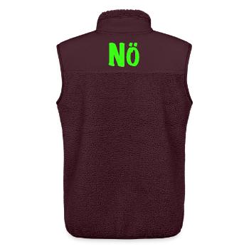 Nope in neon green - Nope - No - Zero desire - Unisex Sherpa Gilet by Stanley/Stella - maroon - Back - AI Model Male 178 light (178cm)