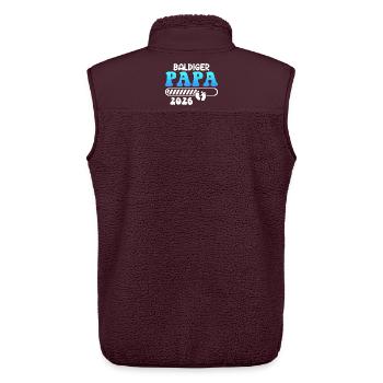 BALD PAPA 2026 Vaterschaft Lustiges - Unisex Sherpaweste von Stanley/Stella - Maroon - Hinten - AI Model Male 178 light (178cm)