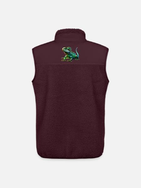 Chinese Water Dragon - Unisex Sherpa Gilet by Stanley/Stella - maroon