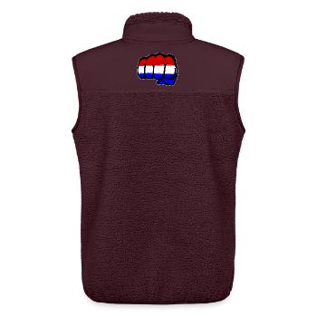 Holland Flagge Hand Faust - Unisex Sherpaweste von Stanley/Stella - Maroon - Hinten - AI Model Male 178 light (178cm)