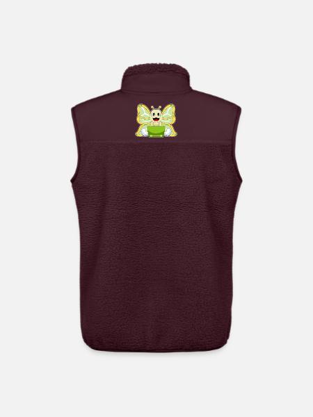 Butterfly Laptop - Unisex Sherpa Gilet by Stanley/Stella - maroon