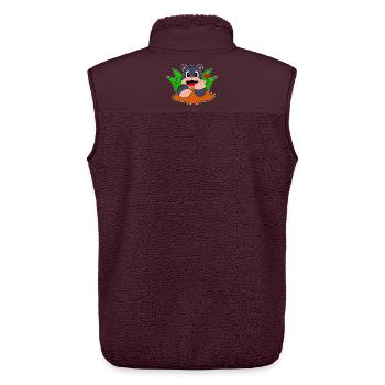 Funny Mole - Unisex Sherpa Gilet by Stanley/Stella - maroon - Back - AI Model Male 178 light (178cm)