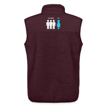 Les gens moi humour plongeur sous-marin - Veste sans manches sherpa unisexe Stanley/Stella - maroon - Dos - AI Model Male 178 light (178cm)