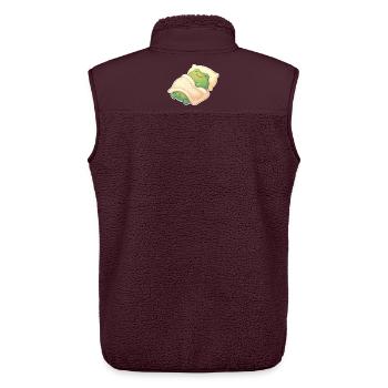 Frosch Schlafen - Unisex Sherpaweste von Stanley/Stella - Maroon - Hinten - AI Model Male 178 light (178cm)