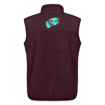 Alien - Unisex Sherpaweste von Stanley/Stella - Maroon - Hinten - AI Model Male 178 light (178cm)