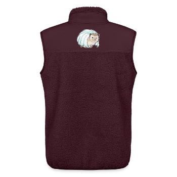 Igel Braut Schleier Hochzeit - Unisex Sherpaweste von Stanley/Stella - Maroon - Hinten - AI Model Male 178 light (178cm)