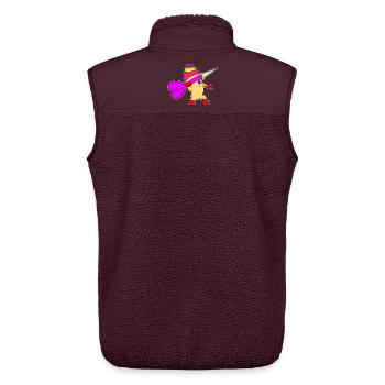 Pince à cupcakes Dartpfeil - Veste sans manches sherpa unisexe Stanley/Stella - maroon - Dos - AI Model Male 178 light (178cm)