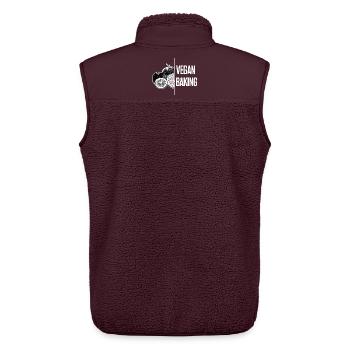 Vegan Backen Obst Küche - Unisex Sherpaweste von Stanley/Stella - Maroon - Hinten - AI Model Male 178 light (178cm)