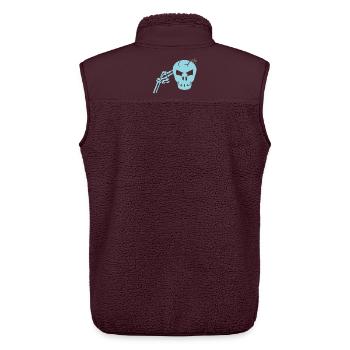 Totenkopf Kopfschuss - Unisex Sherpaweste von Stanley/Stella - Maroon - Hinten - AI Model Male 178 light (178cm)