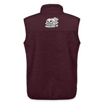 Robbe rollt an - Unisex Sherpaweste von Stanley/Stella - Maroon - Hinten - AI Model Male 178 light (178cm)