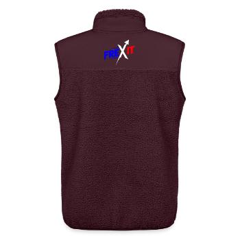Frexit Blau Weiß Rot - Unisex Sherpaweste von Stanley/Stella - Maroon - Hinten - AI Model Male 178 light (178cm)